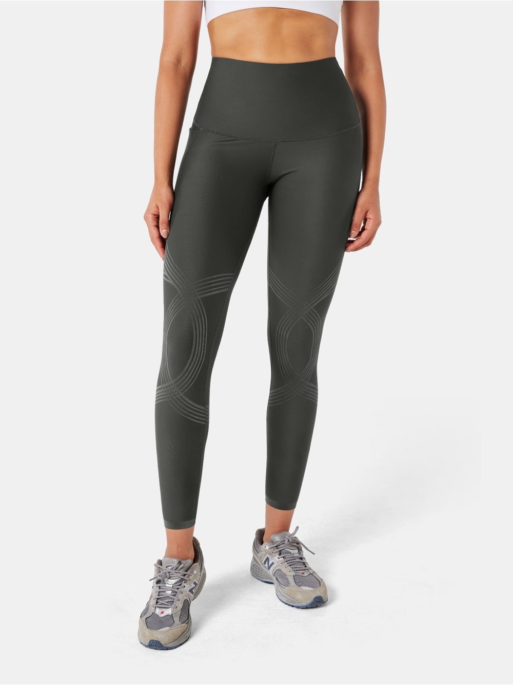 High-Waist Seamless Leggings in Deep Olive